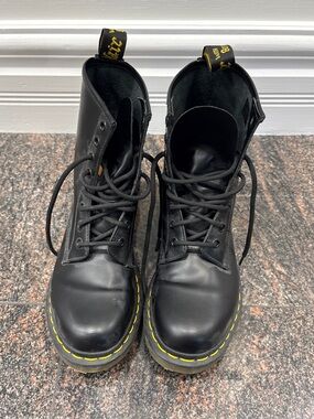 Dr. Martens Black Leather Lace-Up Ankle Boots